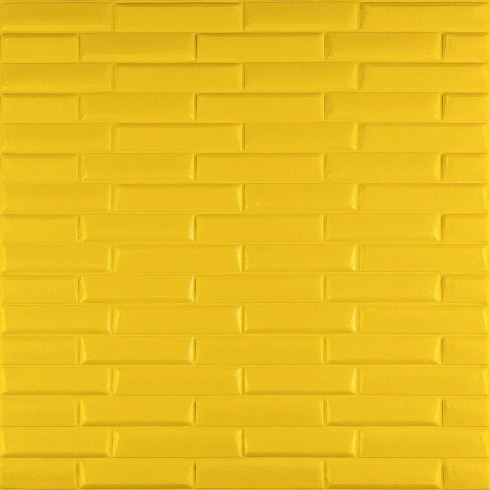 3D панель самоклеюча кладка 700х770х7мм Жовта (037) SW-00000302