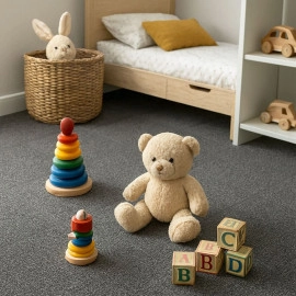 Плитка ковролінова з TPR основою багаторазова темно-сіра 300х300х4мм SW-00002801