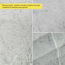 Уцінка Шпалери самоклеючі 2800х500х1,5мм Сірий мармур SW-00002842