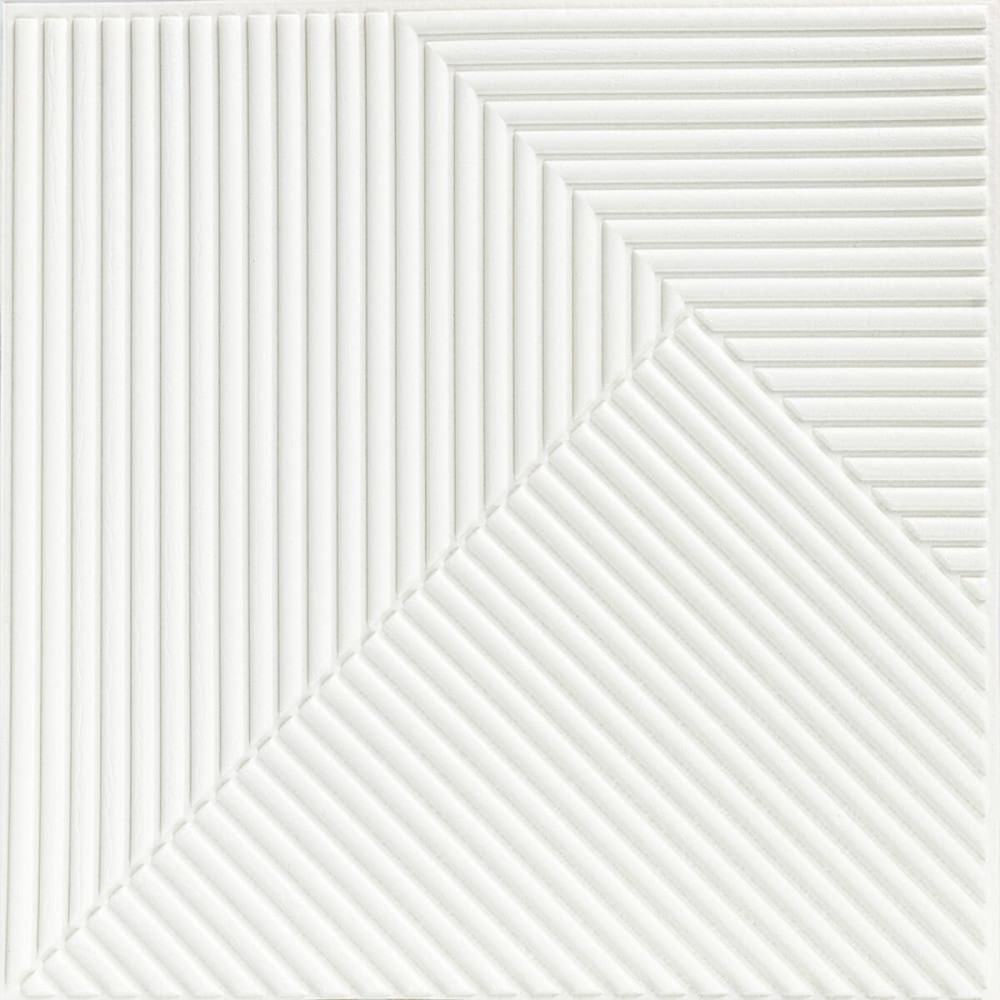 Самоклеюча декоративна 3D панель Бамбук Білий 500х500х5мм SW-00002877