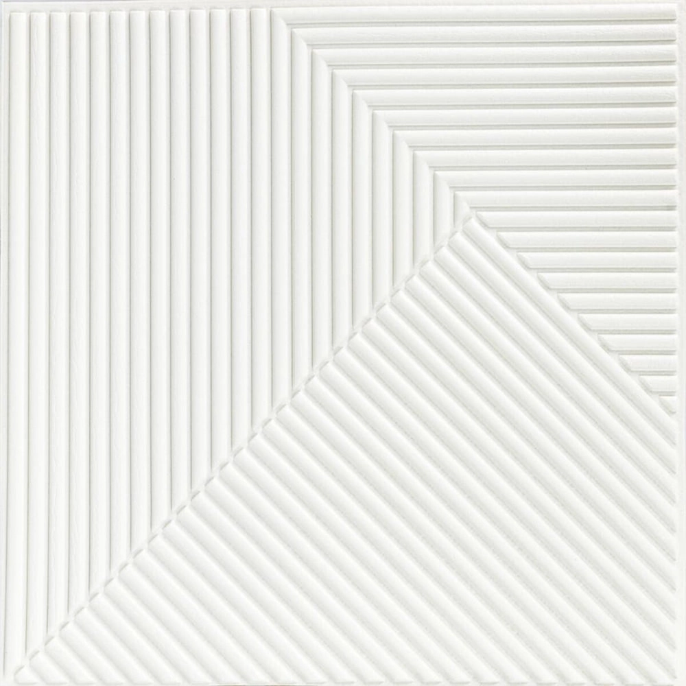 Самоклеюча декоративна 3D панель Бамбук Білий 500х500х5мм SW-00002877