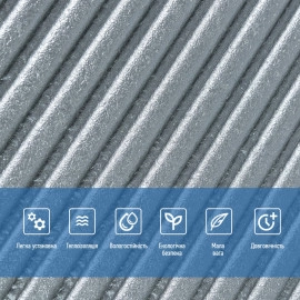 Самоклеюча декоративна 3D панель 500х500х5мм Бамбук Сірий SW-00002878