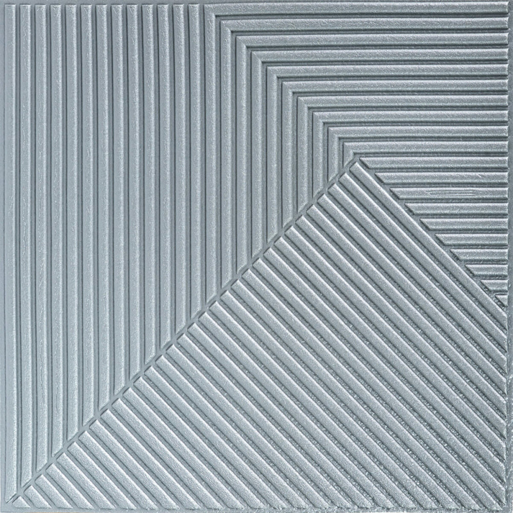 Самоклеюча декоративна 3D панель 500х500х5мм Бамбук Сірий SW-00002878