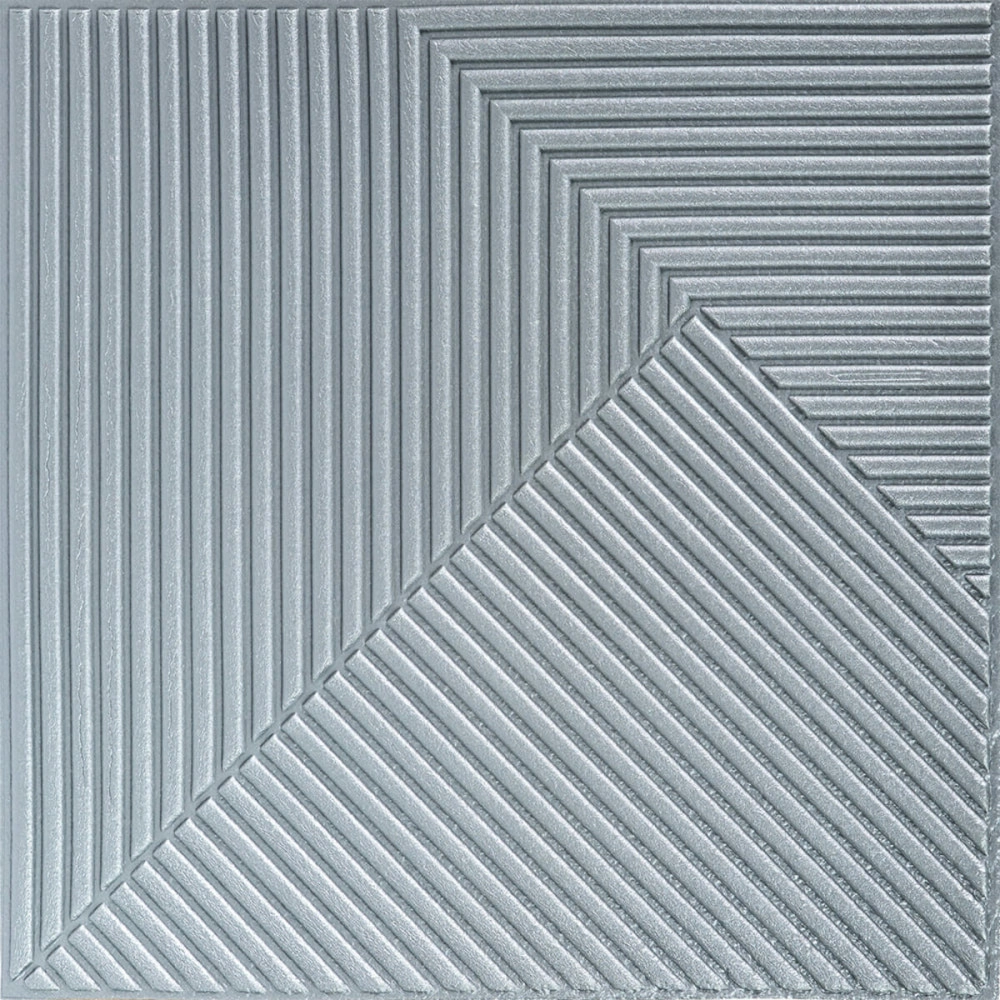 Самоклеюча декоративна 3D панель 500х500х5мм Бамбук Сірий SW-00002878