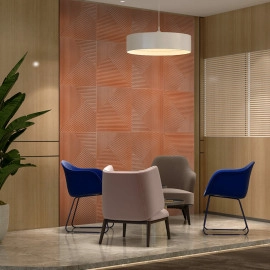 Самоклеюча декоративна 3D панель 500х500х5мм Коричневий SW-00002880