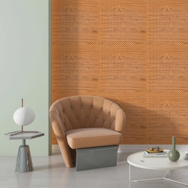 Самоклеюча декоративна 3D панель Бамбук Дерево Золото 500х500х5мм SW-00002885