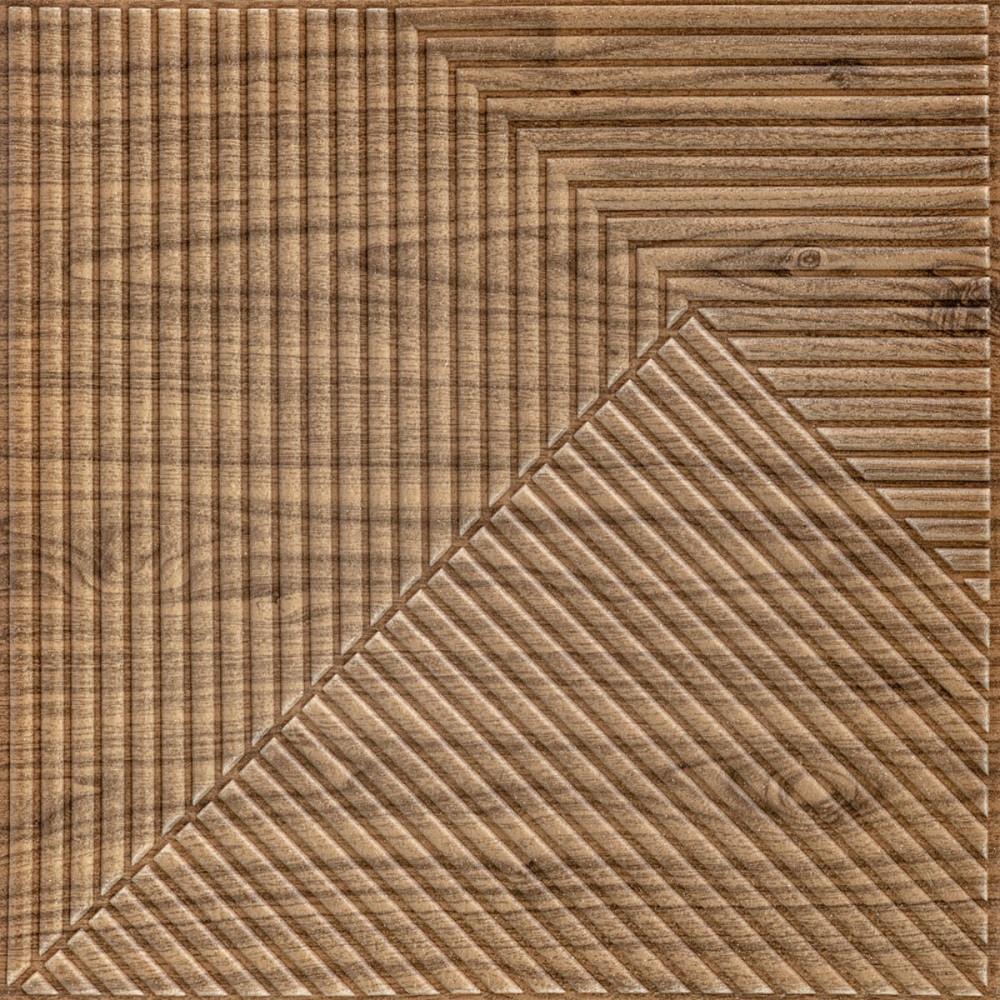 Самоклеюча декоративна 3D панель 500х500х5мм Бамбук темний Дуб SW-00002886