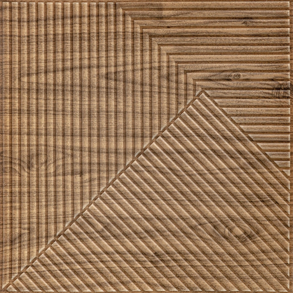 Самоклеюча декоративна 3D панель 500х500х5мм Бамбук темний Дуб SW-00002886