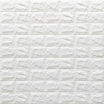 3D панель самоклеюча 700х770х7мм цегла Білий (001-7) SW-00000047