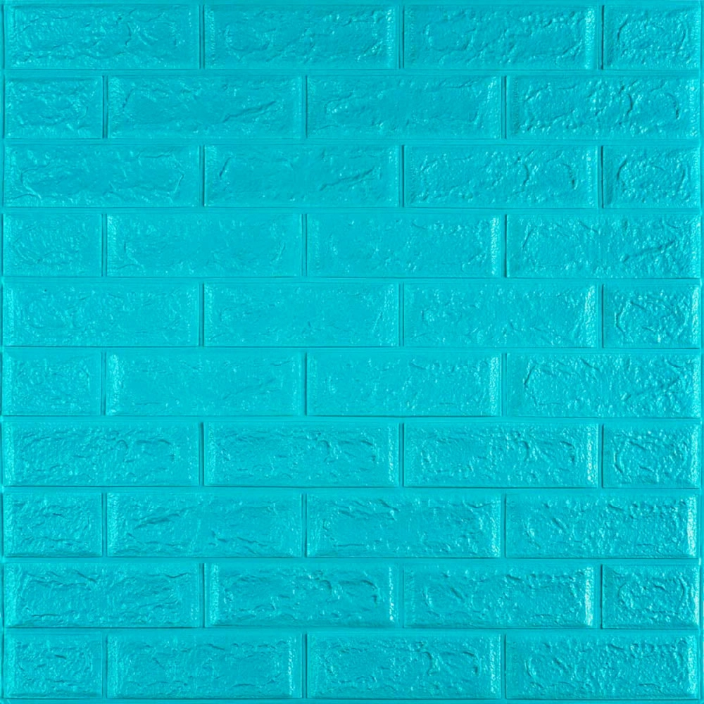 3D панель самоклеюча 700х770х5мм цегла Бірюза (002-5) SW-00000084