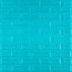 3D панель самоклеюча 700х770х5мм цегла Бірюза (002-5) SW-00000084