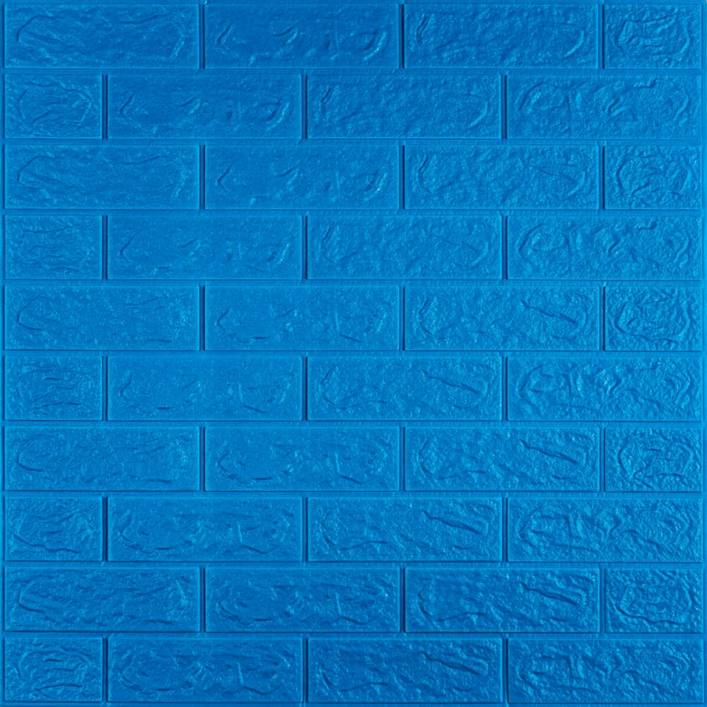 3D панель самоклеюча 700х770х5мм цегла Синій (003-5) SW-00000154