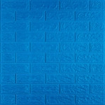 3D панель самоклеюча 700х770х5мм цегла Синій (003-5) SW-00000154
