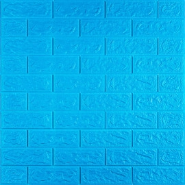3D панель самоклеюча цегла Синій 700х770х5мм (003-5) SW-00000154
