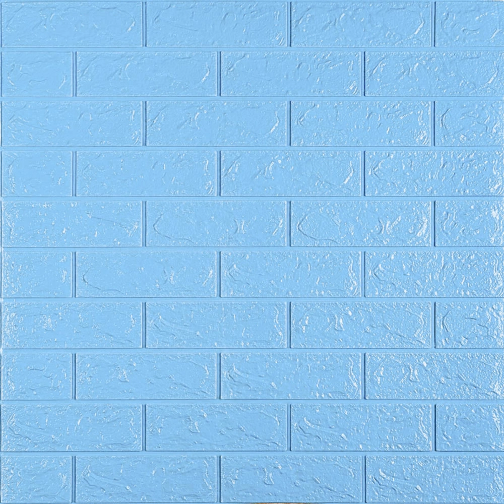 3D панель самоклеюча 700х770х5мм цегла Блакитна (005-5) SW-00000297