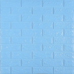 3D панель самоклеюча 700х770х5мм цегла Блакитна (005-5) SW-00000297