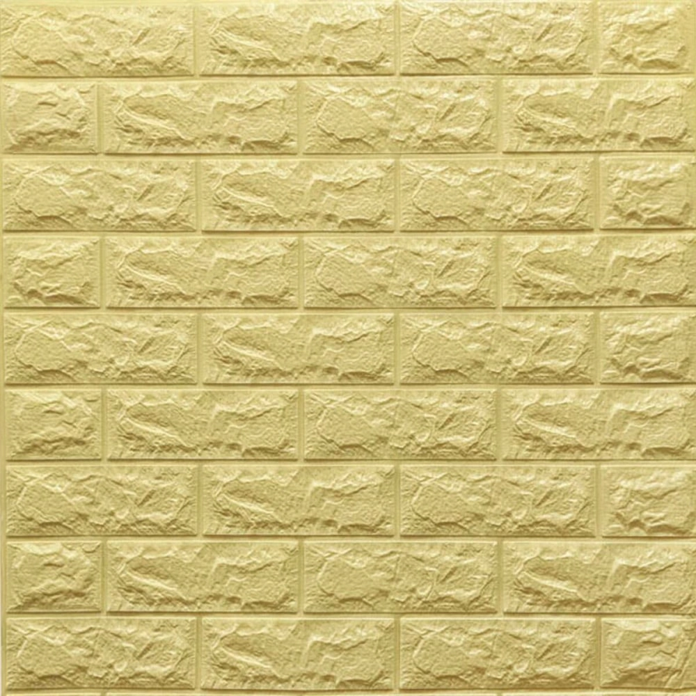 3D панель самоклеюча цегла Жовто-пісочна 700x770x7мм (009-7) SW-00000046