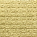 3D панель самоклеюча 700x770x7мм цегла Жовто-пісочна (009-7) SW-00000046