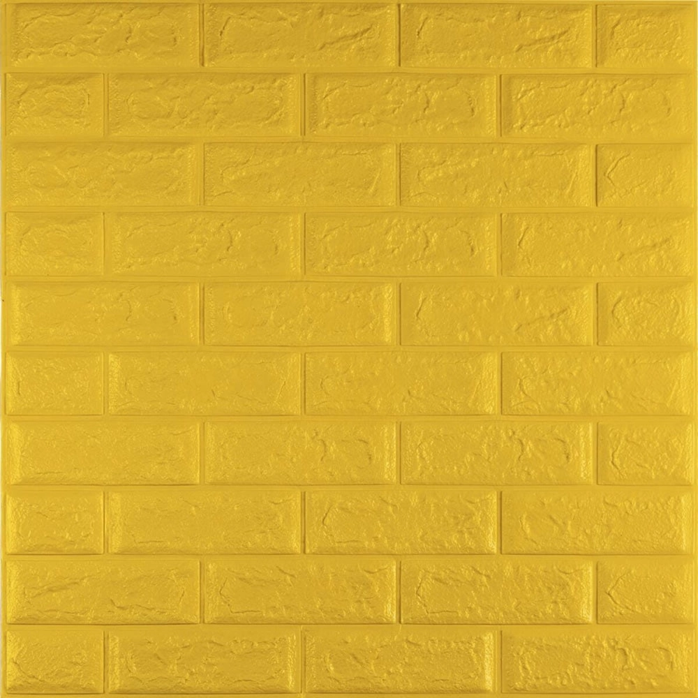 3D панель самоклеюча 700х770х5мм цегла Жовтий (010-5) SW-00000146