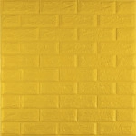 3D панель самоклеюча 700х770х5мм цегла Жовтий (010-5) SW-00000146