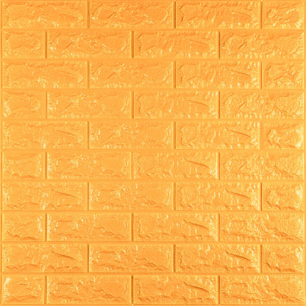 3D панель самоклеюча 700х770х7мм цегла Золотий (011-7) SW-00000052