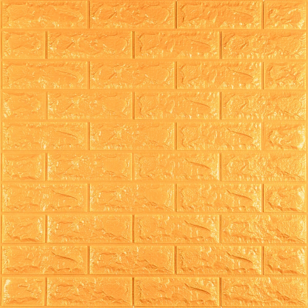 3D панель самоклеюча 700х770х7мм цегла Золотий (011-7) SW-00000052