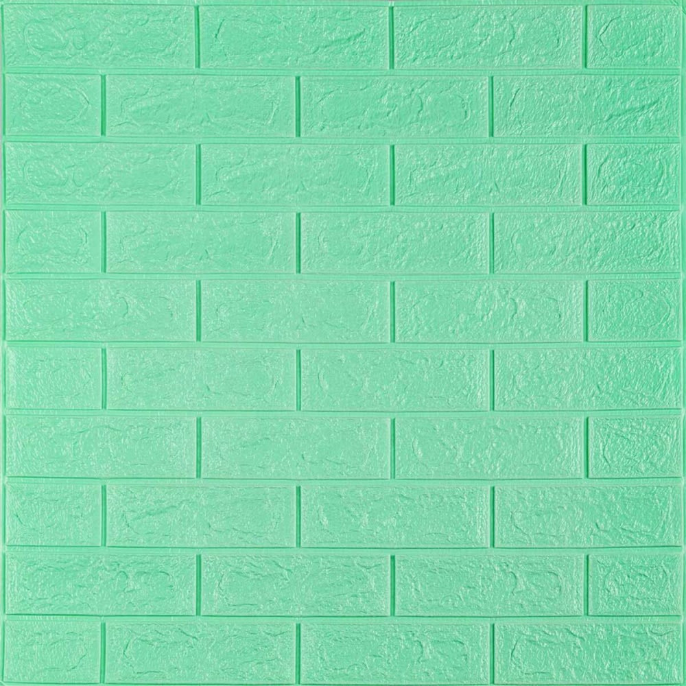 3D панель самоклеюча 700х770х5мм цегла М'ята (012-5) SW-00000148