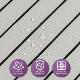 Покриття вінілове самоклеюче 3D рейки 600х600х2,8мм SW-00003242