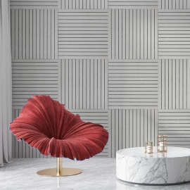 Покриття вінілове самоклеюче 3D рейки 600х600х2,8мм SW-00003242