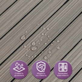 Покриття вінілове самоклеюче 3D рейки 600х600х2,8мм SW-00003245