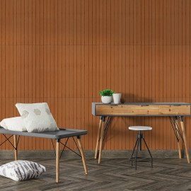 Покриття вінілове самоклеюче 3D рейки 600х600х2,8мм SW-00003246