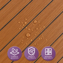 Покриття вінілове самоклеюче 3D рейки 600х600х2,8мм SW-00003246