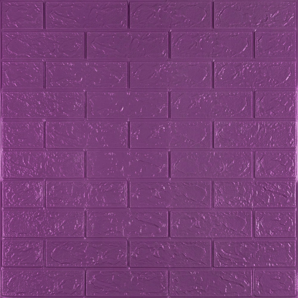 3D панель самоклеюча 700х770х3мм цегла Фіолетова (016-3) SW-000003248