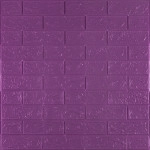 3D панель самоклеюча 700х770х3мм цегла Фіолетова (016-3) SW-000003248