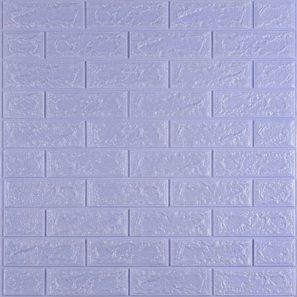 3D панель самоклеюча 700х770х5мм цегла світло - фіолетова (015-5) SW-00000083