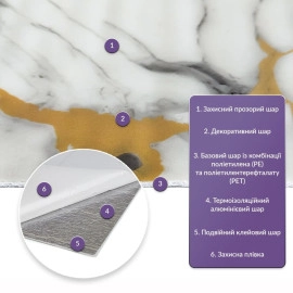 Самоклеюча стінова PET плитка у рулоні 600х3000х2мм SW-00003297