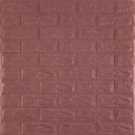 3D панель самоклеюча 700х770х7мм цегла Баклажан-кава (018-7) SW-00000045