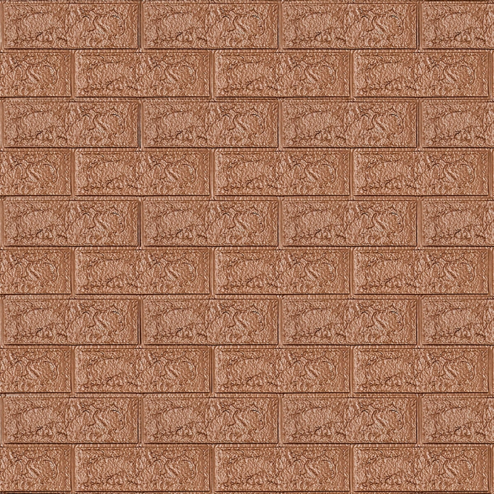 3D панель самоклеюча 700х770х5мм цегла Коричневий (020-5) SW-00000237