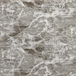 Декоративна 3D панель самоклейка 700х770х5мм Чорний мармур (цегла) (061-5) SW-00000036