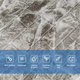 Декоративна 3D панель самоклейка 700х770х5мм Чорний мармур (цегла) (061-5) SW-00000036