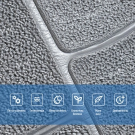 Самоклеюча декоративна 3D панель Камінь срібло 700х700х6мм (153) SW-00000187