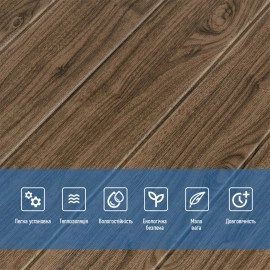 Декоративна 3D панель самоклейка 700х700х5мм Темний дуб (083) SW-00000018