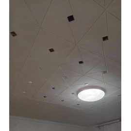 Самоклеюча декоративна настінно-стельова 3D панель дзеркало 700х700х6.5мм (172) SW-00000183