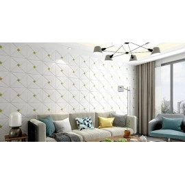 Самоклеюча декоративна настінно-стельова 3D панель дзеркало 700х700х6.5мм (172) SW-00000183