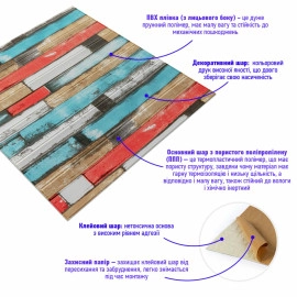 Самоклеюча декоративна 3D панель 700х700х5мм Рожеве дерево (050) SW-00000172