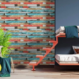 Самоклеюча декоративна 3D панель 700х700х5мм Рожеве дерево (050) SW-00000172