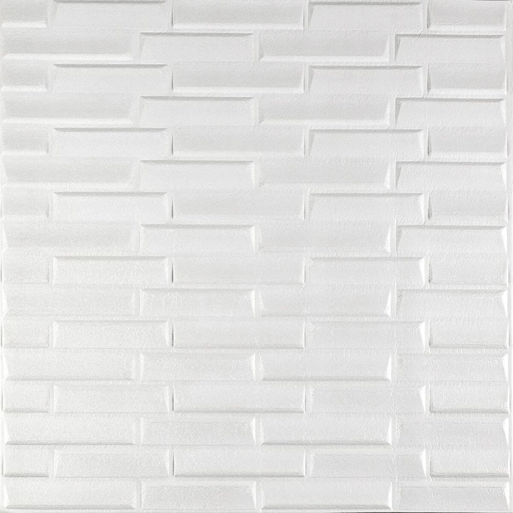 3D панель самоклеюча кладка 770х700х5мм Біла (031) SW-00000167