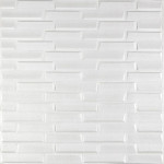 3D панель самоклеюча кладка 770х700х5мм Біла (031) SW-00000167