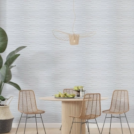 3D панель самоклеюча кладка 770х700х5мм Біла (031) SW-00000167