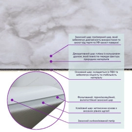 Самоклеюча вінілова плитка 600х300х1,5мм, ціна за 1 шт. (СВП-104) Глянець SW-00000493